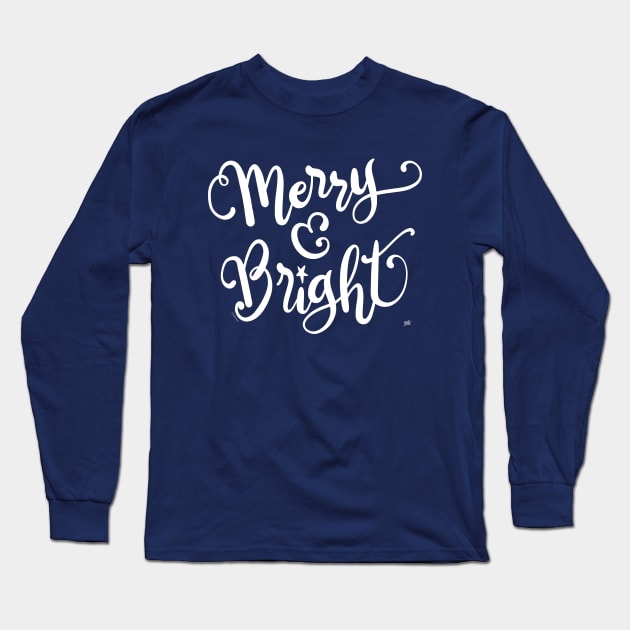 Merry and Bright Christmas Joyfulness Long Sleeve T-Shirt by DoubleBrush